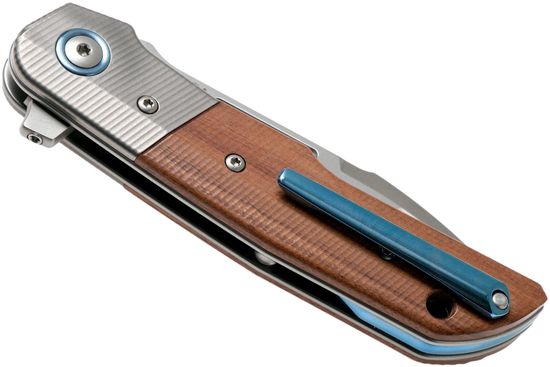Складной нож MKM "CLAP" MKM/LS01 ST c клинком из стали Böhler M390 Microclean®, рукоять дерево (Santos) / титан