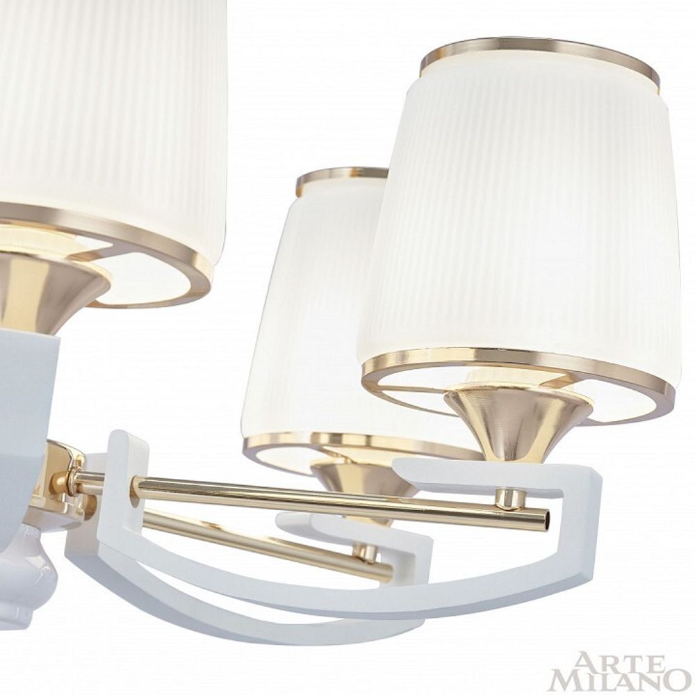 Подвесная люстра Arte Milano Florentia-2457 302457/8 Wh/Gd