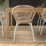 Стул - IKEA NILSOVE,82х57х57 см, ротанг коричневый/белый, НИЛЬСОВЕ ИКЕА