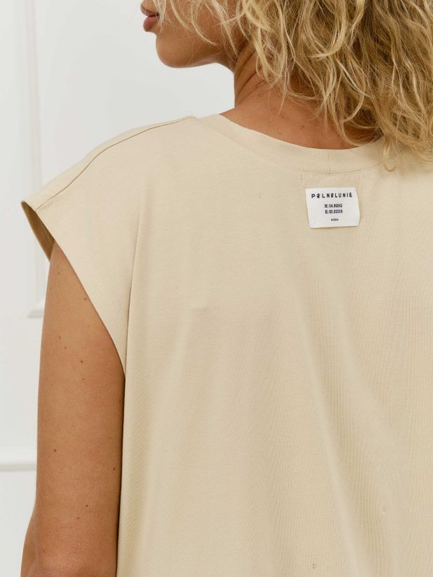 Платье с воланами буквы, бежевый