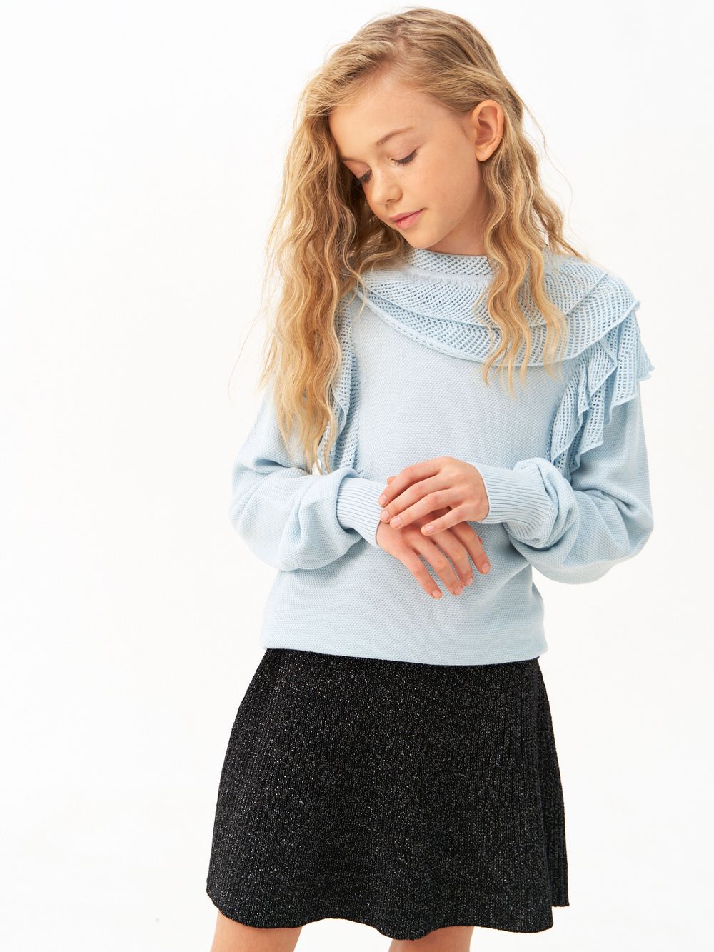 Джемпер для девочки AT1272 голубой