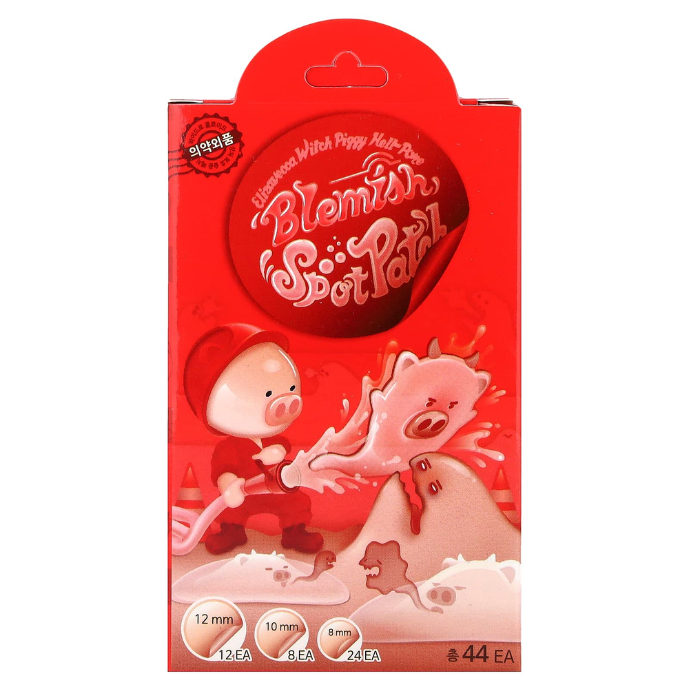 Elizavecca, Witch Piggy Hell-Pore, Blemish Spot Patch, патчи от прыщей, 44 шт.