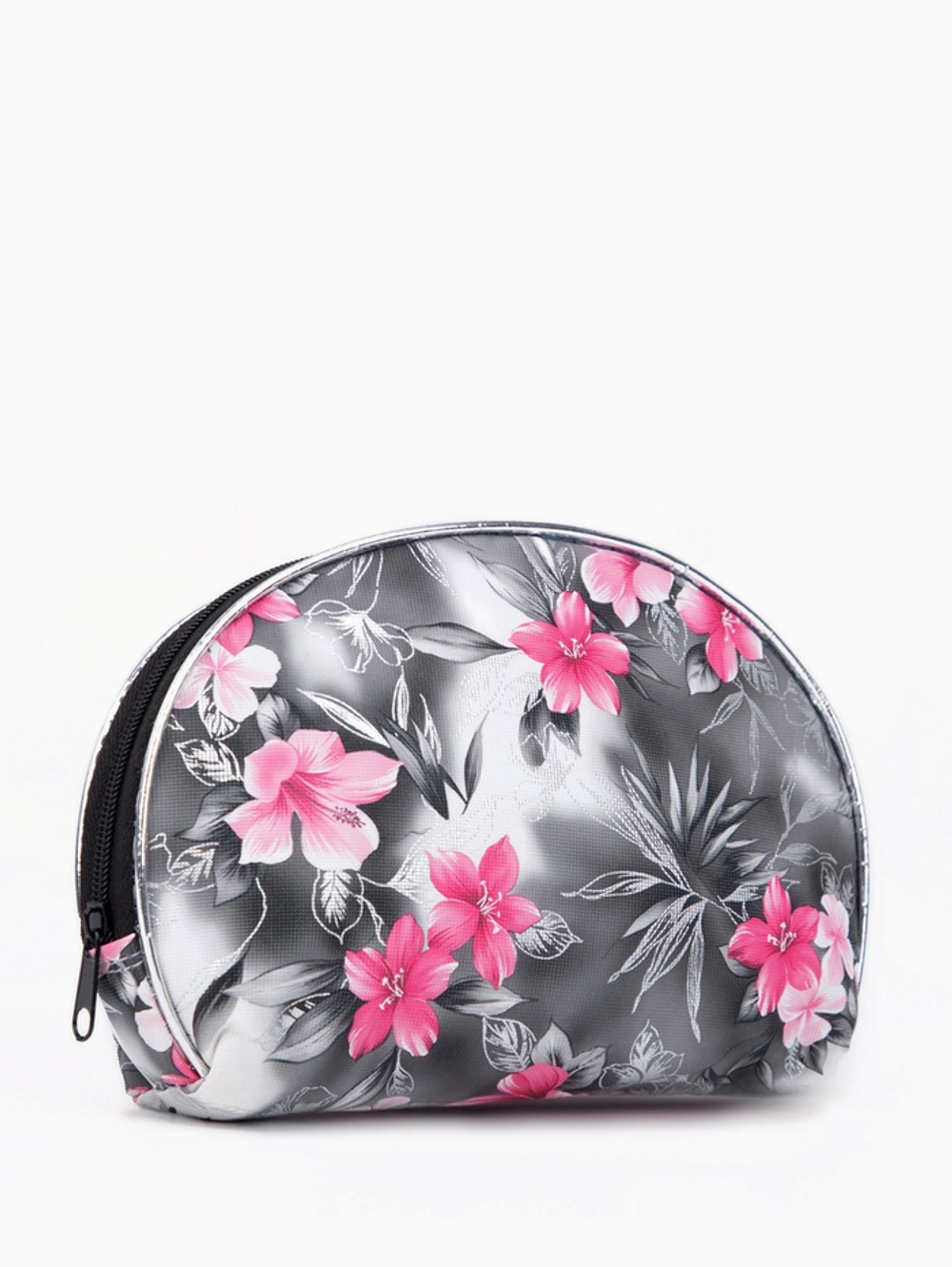 Набор женских косметичек 5 в 1 на молниях, с принтом, чёрный/серый