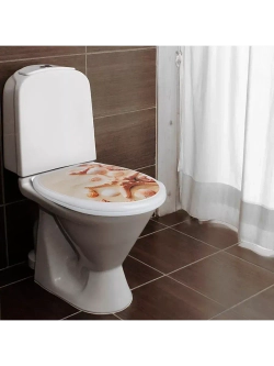 Сиденье для унитаза "Универсал Декор" Ракушка белая