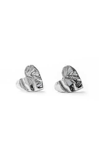 Серьги-пусеты сердца Folio