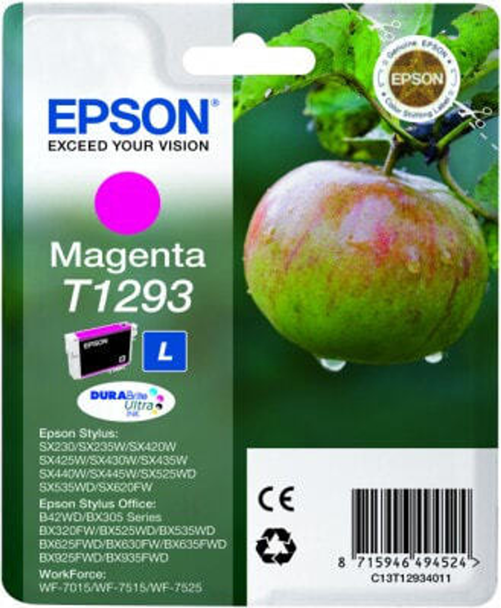 Epson Apple Singlepack Magenta T1293 DURABrite Ultra Ink C13T12934011