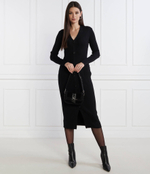 Кожаная сумка-мессенджер k/saddle suede shear Karl Lagerfeld - черный(236W3031)