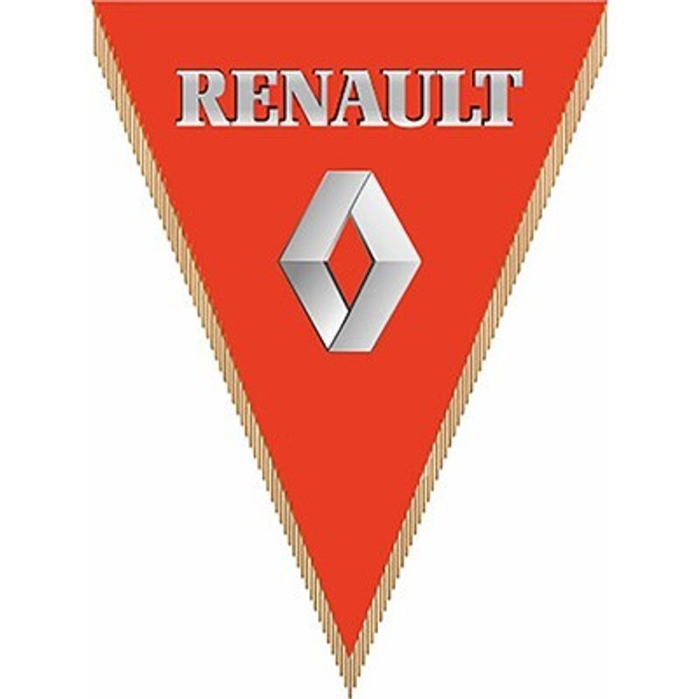 Вымпел треугольный RENAULT (260x200) оранжевый (SKYWAY)
