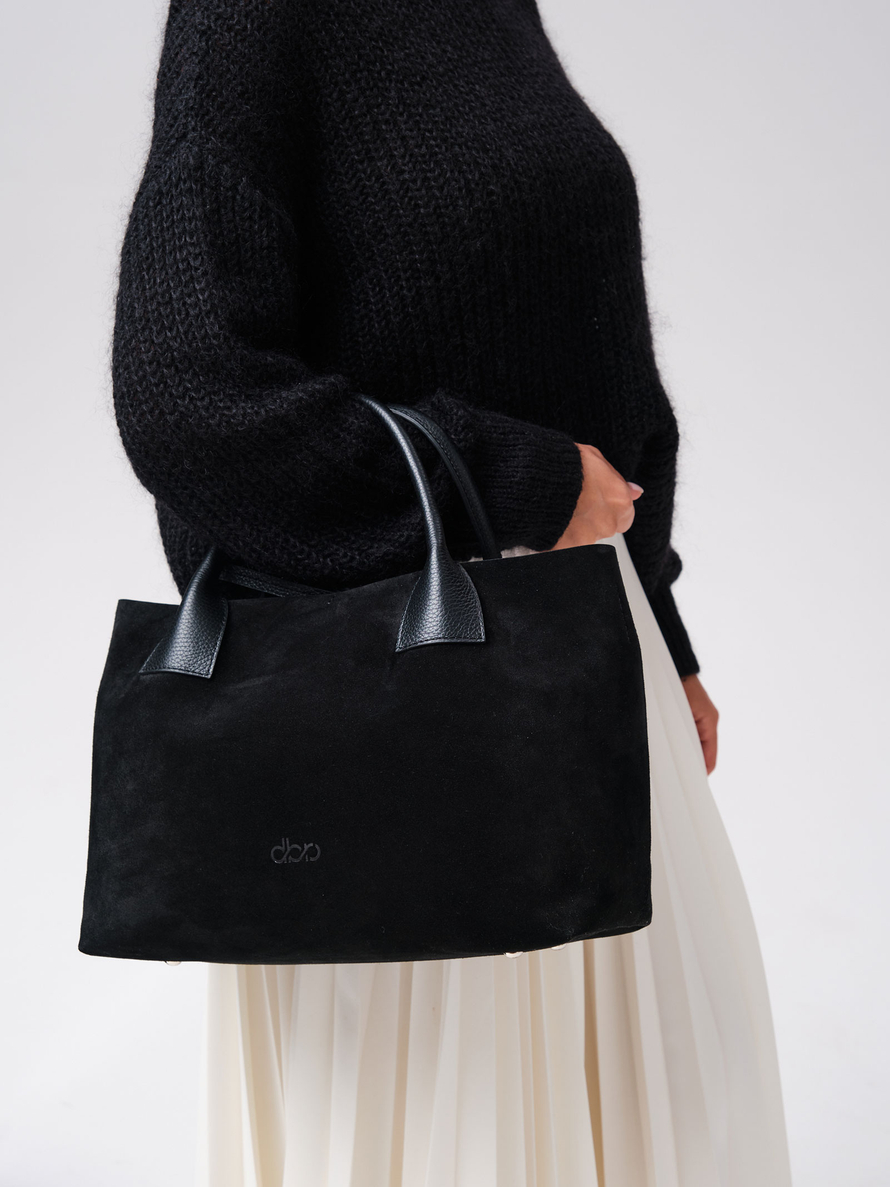 Замшевая сумка Iris DBR 31372 черный велюр