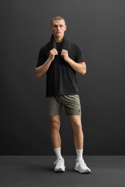 ZARA ПЕРФОРИРОВАННАЯ СПОРТИВНАЯ ФУТБОЛКА, ЧЕРНЫЙ