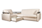 Диван угловой с Баром Денвер 1,2 - Velutto 17 бежевый/ коричневая накладка