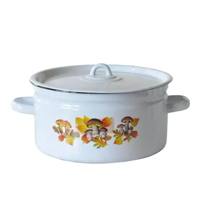 Кастрюля эмалированная 5,5л цилиндрическая с рисунком С-1617/4