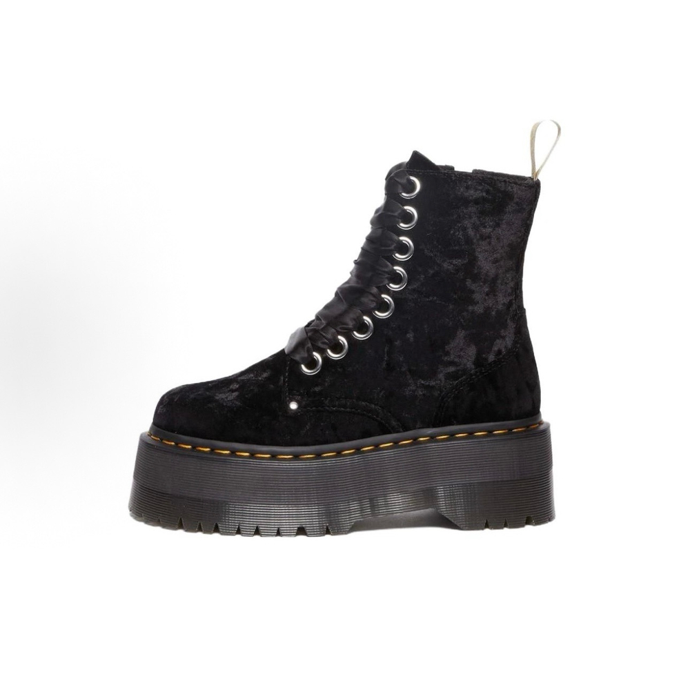 Ботинки Dr. Martens Vegan Jadon Max Crushed Velvet Platforms