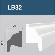 Галтель "HW" LB32 32,5*24мм 2м под СДЛ полистирол