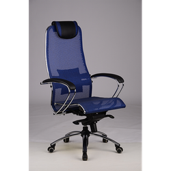 Эргономичное офисное кресло "SAMURAI S1" (синяя сетка), Метта, г.Уфа