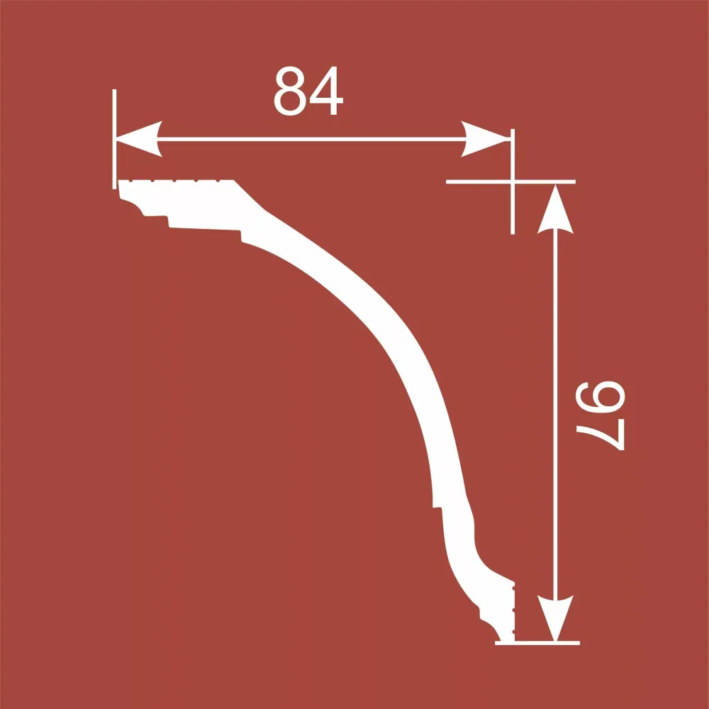 Карниз Ecopolymer, 97x84 мм