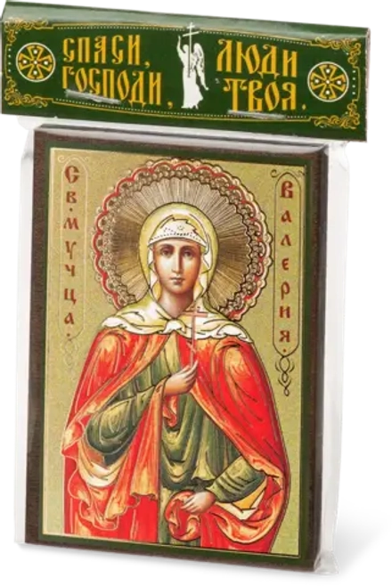 Икона "Валерия Кесарийская" 6х9 на МДФ-6