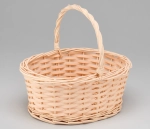 Корзина 30х21х12х25 см Ива с ручкой (Персиковый)
