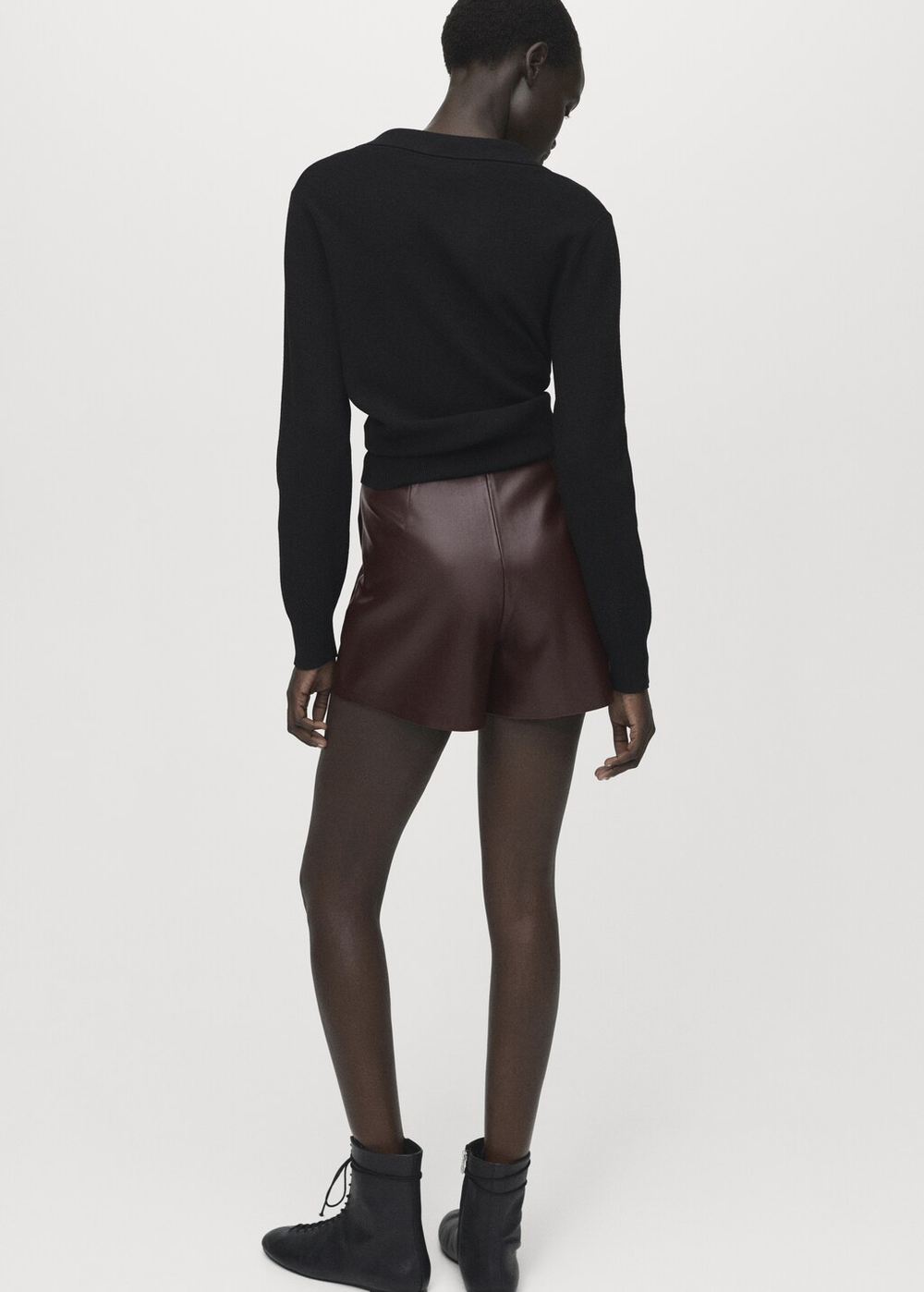 Юбка-брюки из искусственной кожи