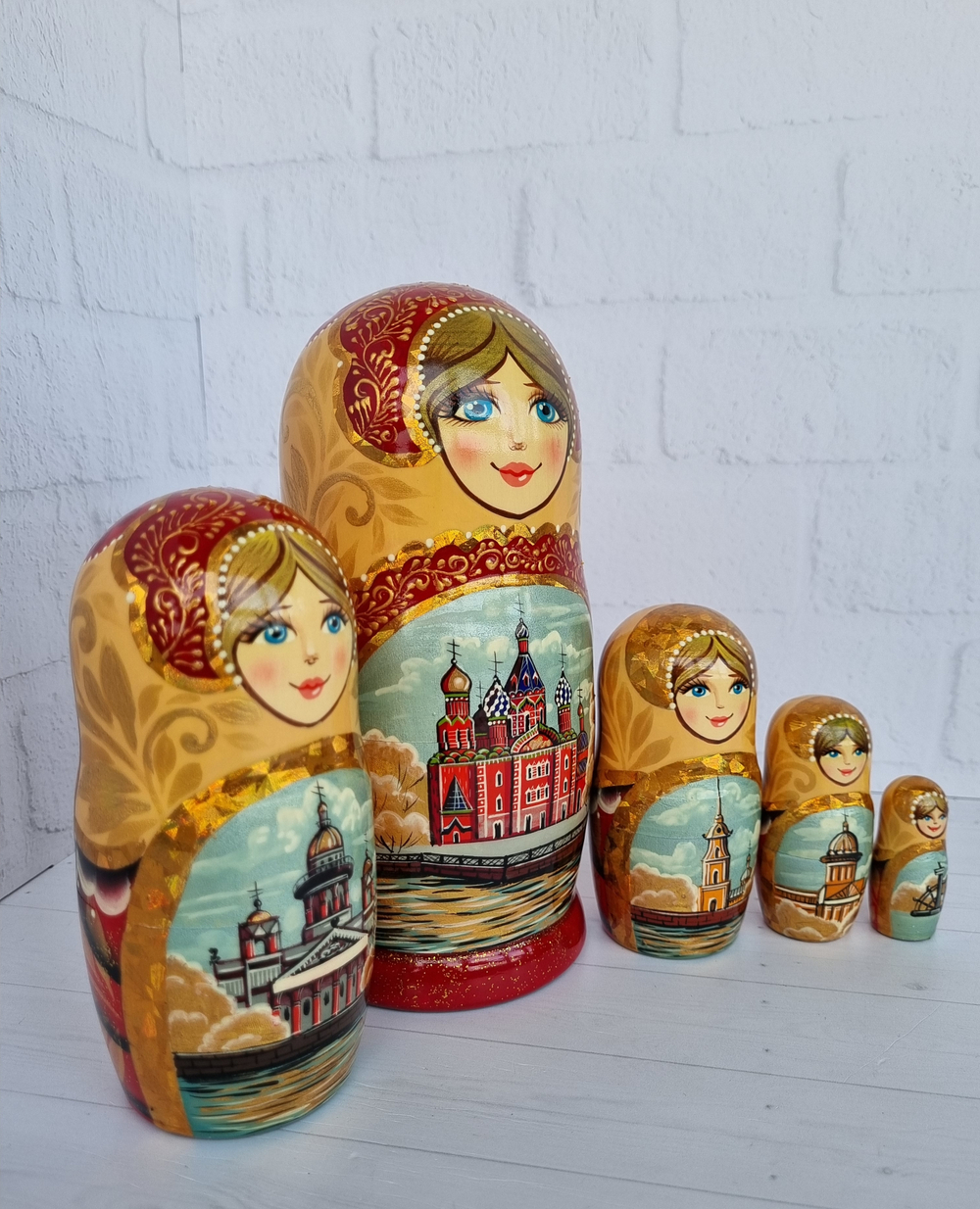 Матрёшка "Виды города" 5мест