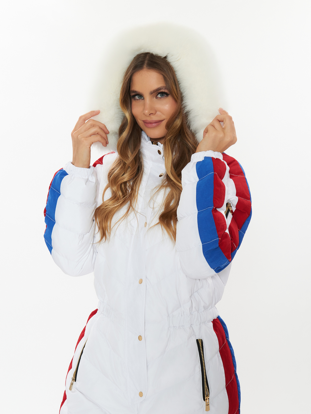 Комбинезон-пуховик белый