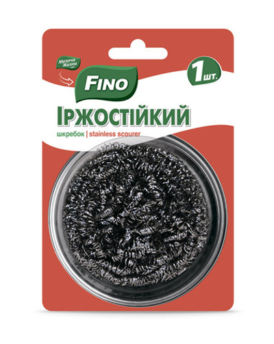 Губка металлическая Fino спиральная в блистере (1 шт)