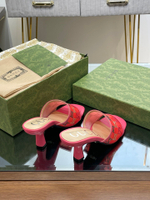 Gucci GG Mid-Heel Slide Sandal 7.5 cm