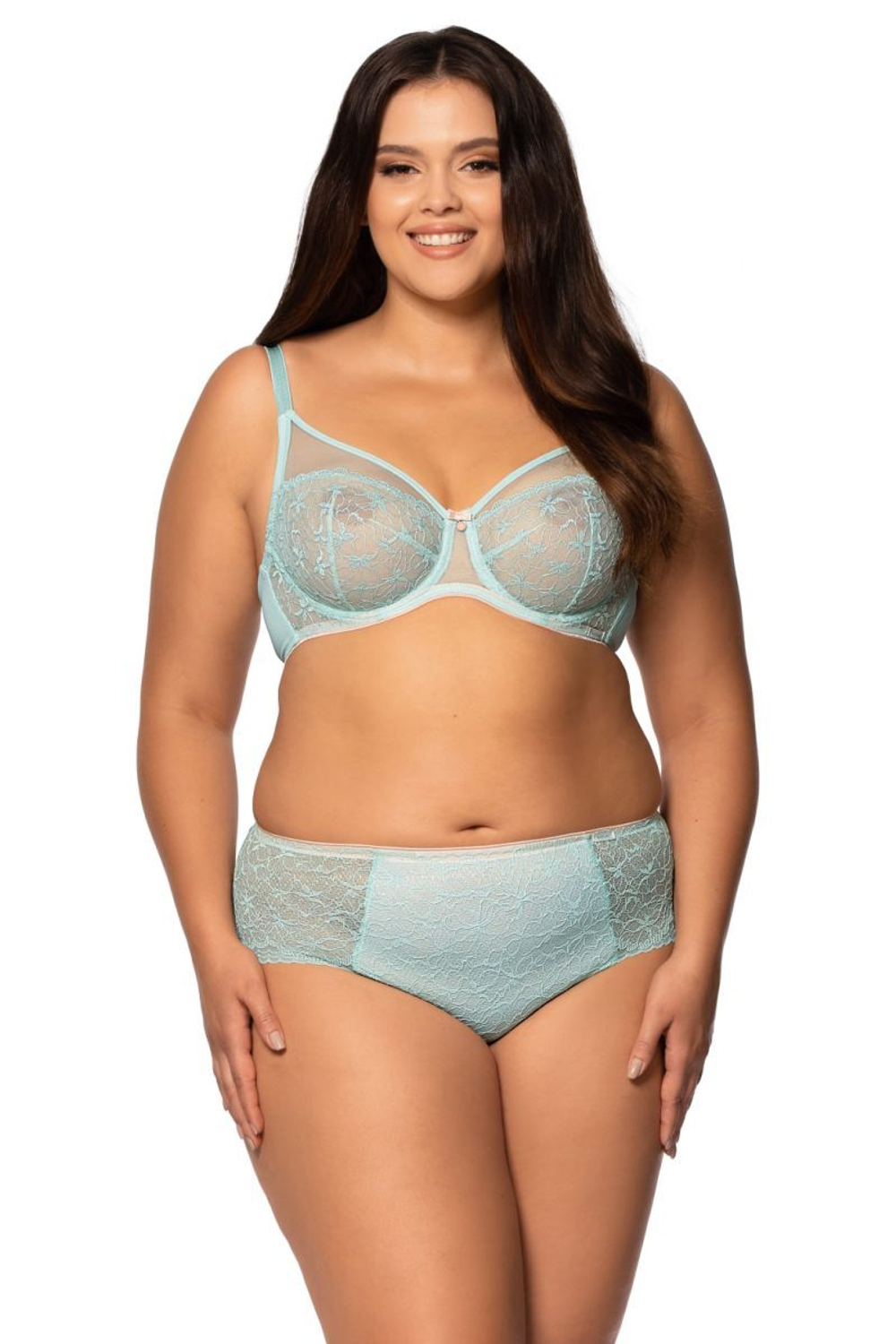 Бюстгальтер Leocadia с мягкой кружевной чашкой (Размер: 85G) (Цвет: аквамариновый)