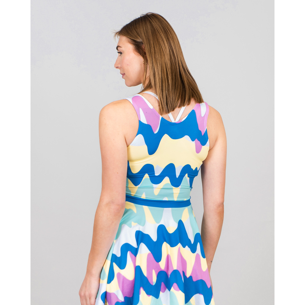 ОДЕЖДА ДЛЯ ТЕННИСА Женская, Платье BIDI BADU GOOD VIBES PRINTED 3IN1 .