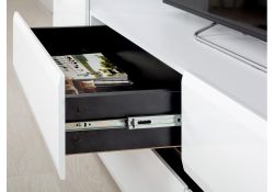 Модульная гостиная Сейдиль белый премиум / черный / белый глянец комплектация 3