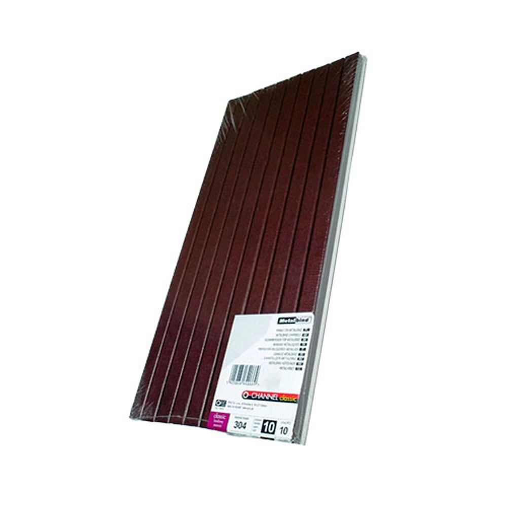 ЦВЕТНОЙ КАНАЛ С ПОКРЫТИЕМ 10мм А4 БОРДОВЫЕ упак. 10 шт