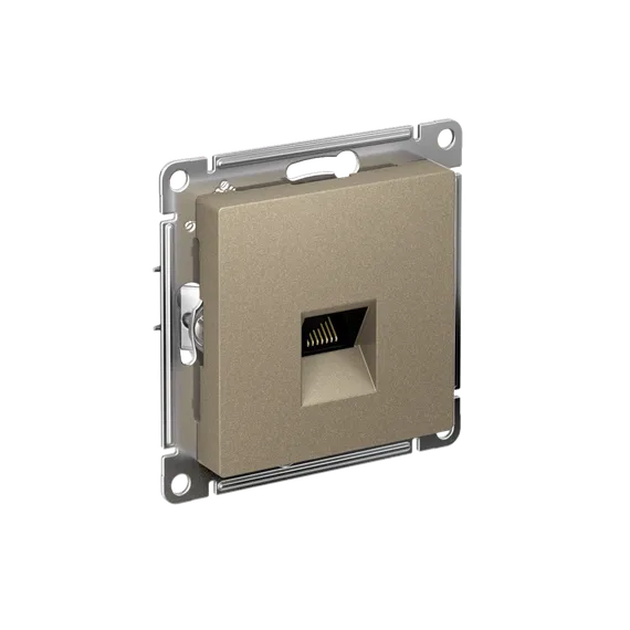 Розетка компьютерная AtlasDesign RJ45 кат.5E механизм шампань SE ATN000583