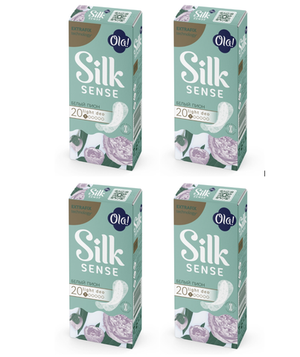 OLA Ежедневные Прокладки Silk Sense Light Белый пион 20шт - 4 упаковки