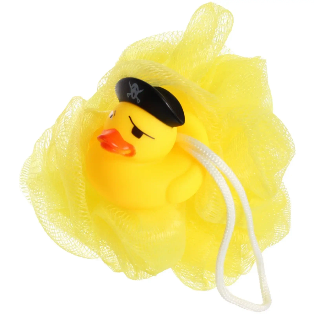 Мочалка-шар для тела полипропиленовая детская «Baby Boom - Мистер Пупсик Пират», цвет желтый, 20гр, d-11см