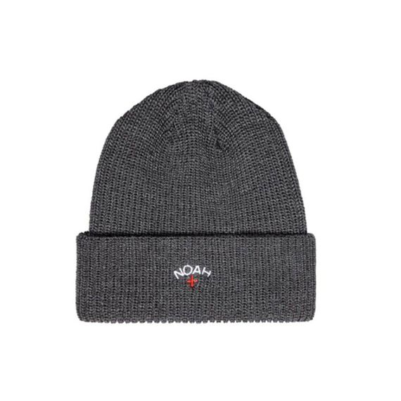 NOAH Nyc Core Logo Beanie Grey Heather