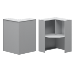 Стойка угловая правая А-556 Серый 900x900x1220 Ресепшн