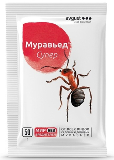 Гранулы МУРАВЬЕД СУПЕР от муравьев в пакете 50 гр