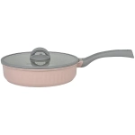 Сковорода 24*5,2см «Stella»(cappuccino) с ручкой и стекл. крышкой сск241а