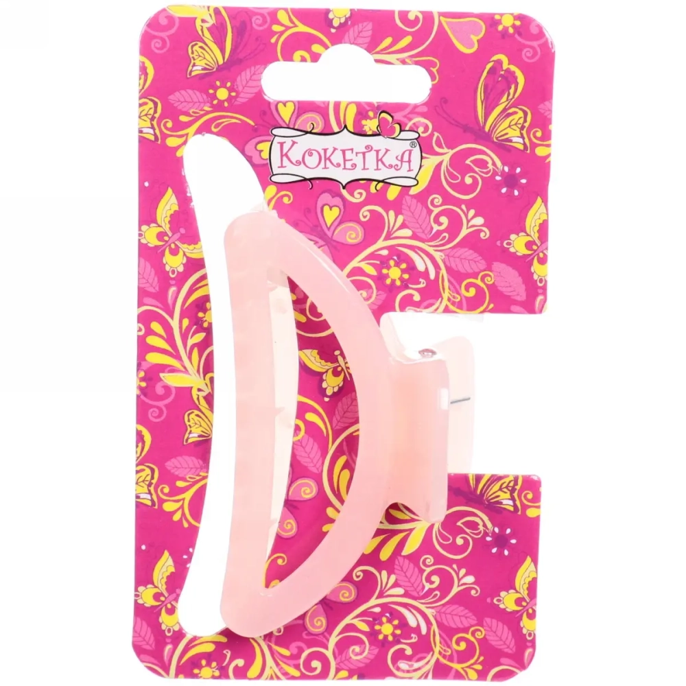 Заколка-краб для волос на блистере «Глянец-Трапеция», микс 6 цветов, 6см