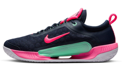 Мужские кроссовки теннисные Nike Zoom Court NXT - obsidian/green glow/white/hyper pink