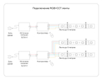 GS4501 5050+2835 90Led/ 13W m/ 24V IP20 RGB+CCT 3000-6500K/5000*12*1.87mm (6 конт.)