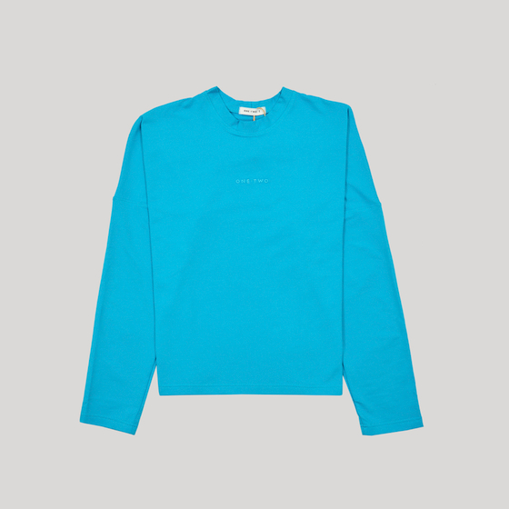 LS T-Shirt LOGO Blue Jewel