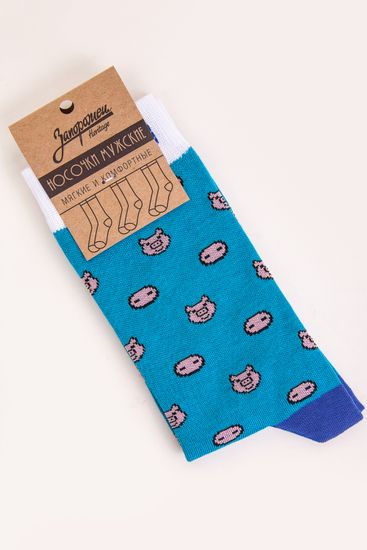 Носки ЗАПОРОЖЕЦ Свинки Пятачки (Синий (Синий)