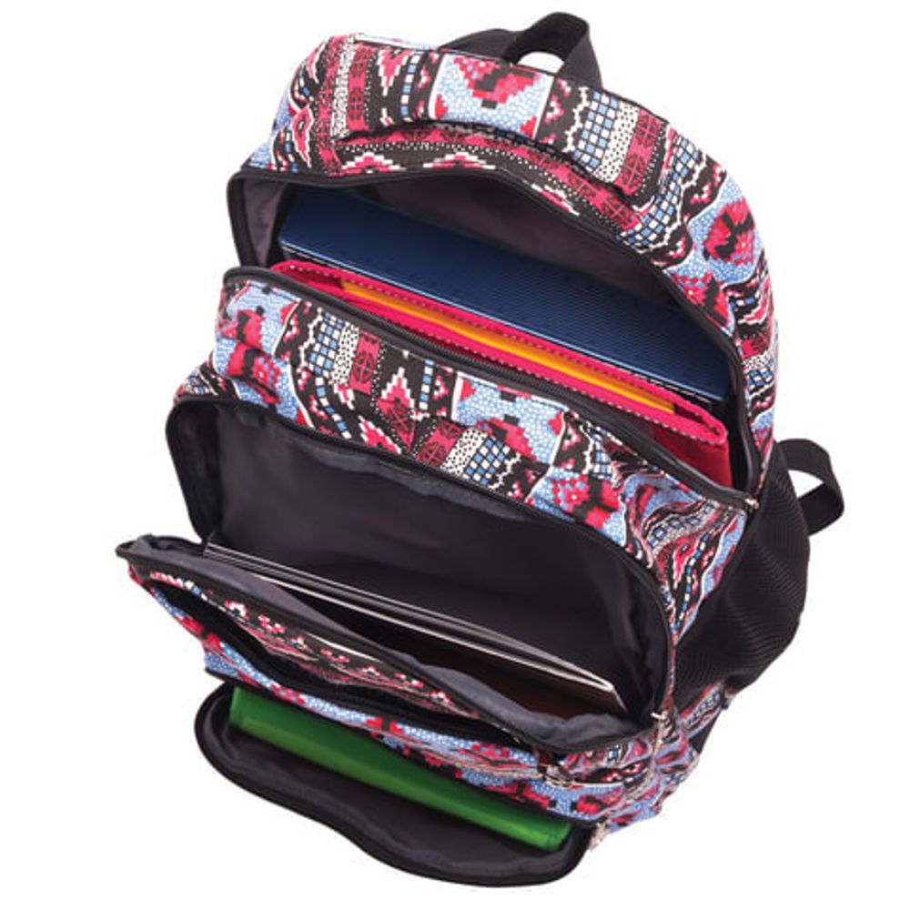 Рюкзак BRAUBERG для старшеклассников/студентов/молодежи, узоры, "Фигуры", 27 литров, 47х32х14 см, 226353