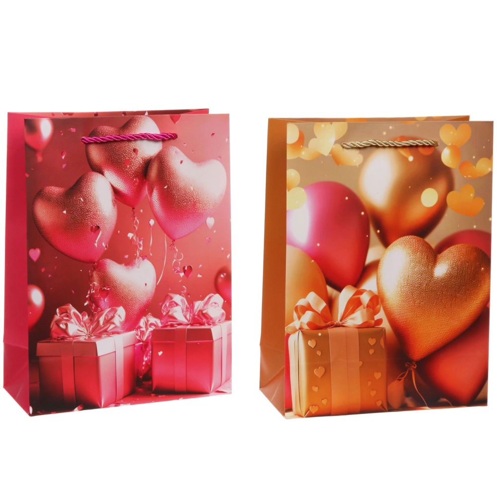 Пакет подарочный «Море сердец» 18*24*8.5 см