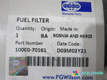 Фильтр топливный / FUEL FILTER АРТ: 10000-70161