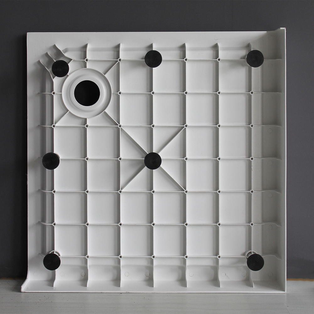 Душевой поддон квадратный RGW SMC-C-088 Белый (900x900)