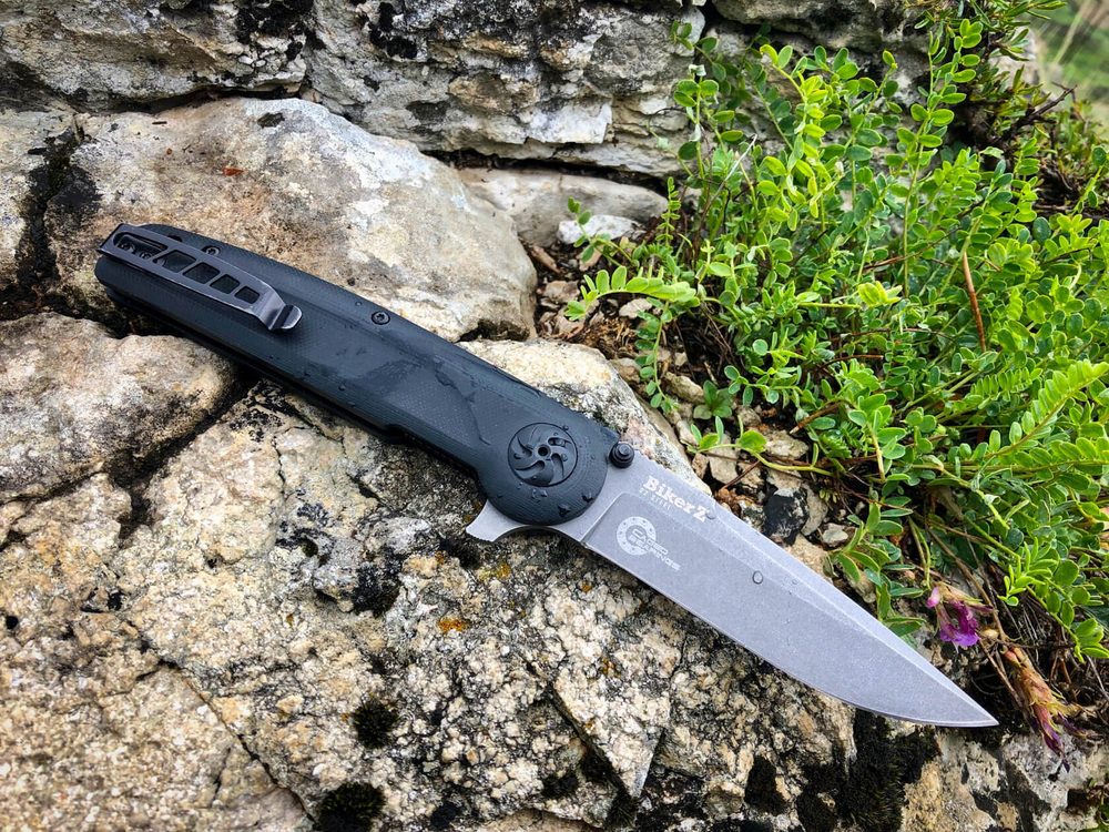 Складной нож Biker Z M390 StoneWash