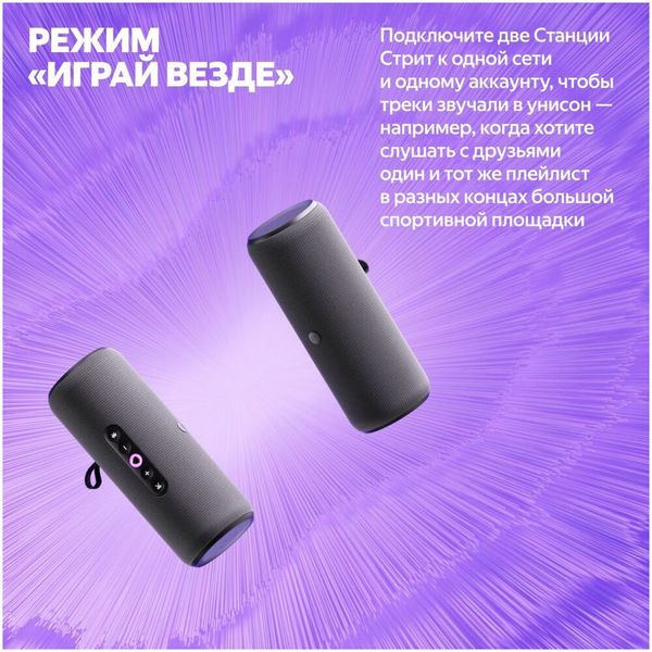 Умная колонка Яндекс Станция Стрит с Алисой, Cерый | Gray
