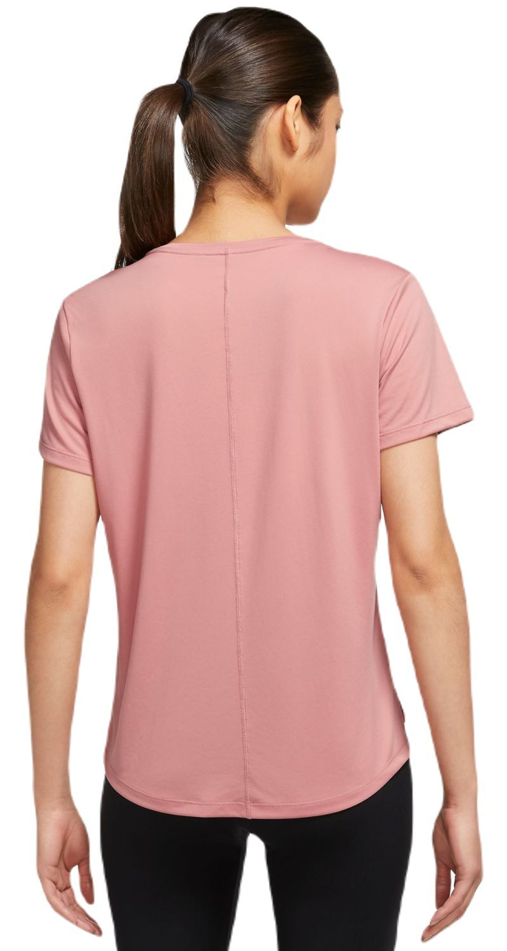 Женская теннисная футболка Nike Dri-FIT One Short Sleeve Standard Fit Top - red stardust/white